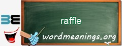 WordMeaning blackboard for raffle